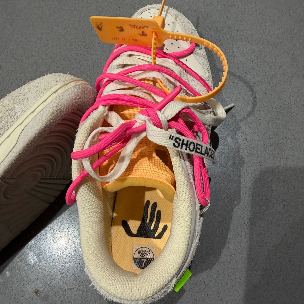 Off-White x Nike Dunk Low “Dear Summer” Lot 17 – Size 7 – Like New – Rare - Picture 6 of 8